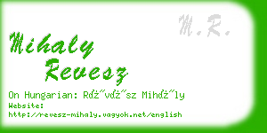 mihaly revesz business card